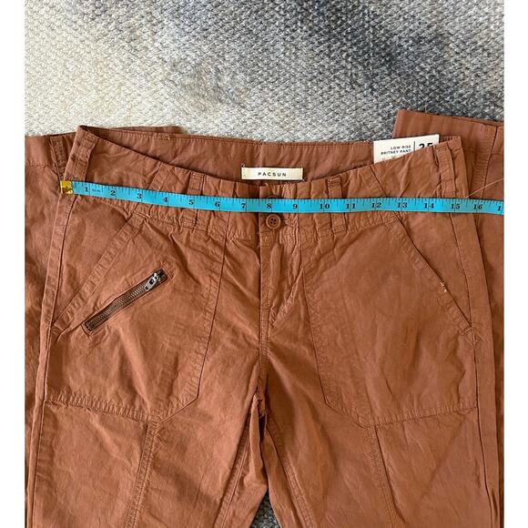 Pacsun Brown Low Rise Britney Flare Cargo Pant Size 25 | 2 NWT Punk Utility - Picture 9 of 14